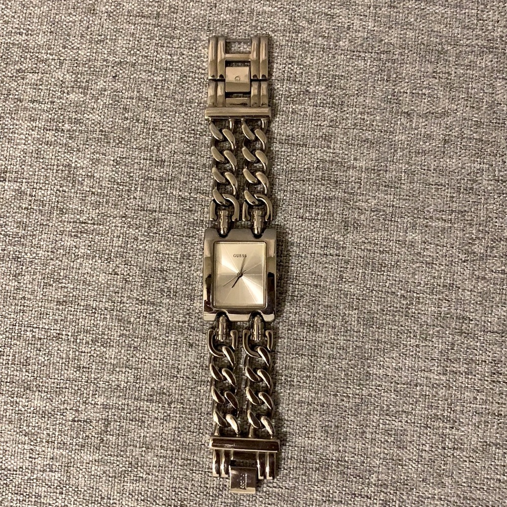 Guess Silver Chain Link Watch